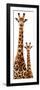 Safari Profile Collection - Giraffe and Baby White Edition III-Philippe Hugonnard-Framed Photographic Print