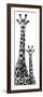 Safari Profile Collection - Giraffe and Baby White Edition IV-Philippe Hugonnard-Framed Photographic Print
