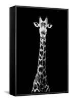 Safari Profile Collection - Giraffe Black Edition VIII-Philippe Hugonnard-Framed Stretched Canvas