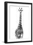 Safari Profile Collection - Giraffe White Edition II-Philippe Hugonnard-Framed Photographic Print