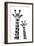 Safari Profile Collection - Portrait of Giraffe and Baby White Edition IV-Philippe Hugonnard-Framed Photographic Print