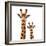 Safari Profile Collection - Portrait of Giraffe and Baby White Edition-Philippe Hugonnard-Framed Photographic Print