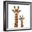 Safari Profile Collection - Portrait of Giraffe and Baby White Edition-Philippe Hugonnard-Framed Photographic Print