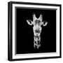 Safari Profile Collection - Portrait of Giraffe Black Edition IV-Philippe Hugonnard-Framed Photographic Print