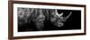 Safari Profile Collection - Rhino Black Edition III-Philippe Hugonnard-Framed Photographic Print