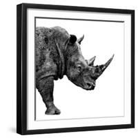 Safari Profile Collection - Rhino White Edition II-Philippe Hugonnard-Framed Photographic Print