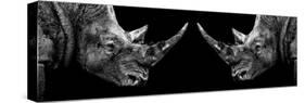 Safari Profile Collection - Rhinos Face to Face Black Edition II-Philippe Hugonnard-Stretched Canvas