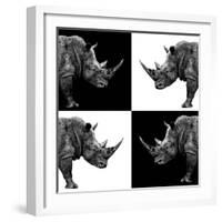 Safari Profile Collection - Rhinos II-Philippe Hugonnard-Framed Photographic Print