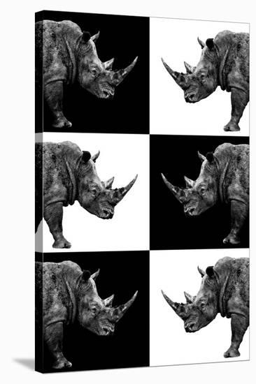 Safari Profile Collection - Rhinos-Philippe Hugonnard-Stretched Canvas