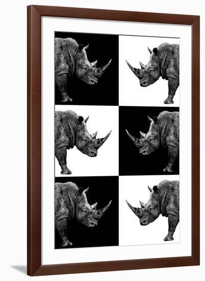 Safari Profile Collection - Rhinos-Philippe Hugonnard-Framed Photographic Print