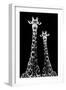 Safari Profile Collection - Two Giraffes Black Edition II-Philippe Hugonnard-Framed Premium Photographic Print