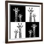 Safari Profile Collection - Two Giraffes II-Philippe Hugonnard-Framed Photographic Print