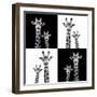 Safari Profile Collection - Two Giraffes II-Philippe Hugonnard-Framed Photographic Print