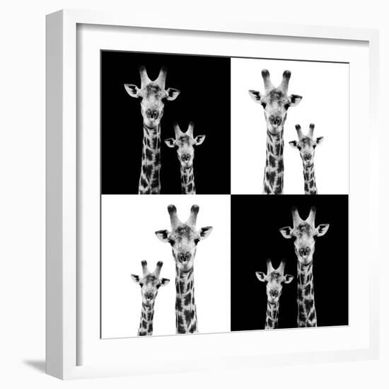 Safari Profile Collection - Two Giraffes II-Philippe Hugonnard-Framed Photographic Print