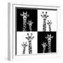 Safari Profile Collection - Two Giraffes II-Philippe Hugonnard-Framed Photographic Print