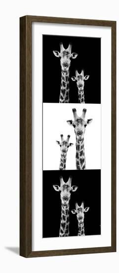 Safari Profile Collection - Two Giraffes III-Philippe Hugonnard-Framed Photographic Print