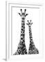 Safari Profile Collection - Two Giraffes White Edition II-Philippe Hugonnard-Framed Photographic Print