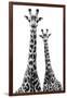 Safari Profile Collection - Two Giraffes White Edition II-Philippe Hugonnard-Framed Photographic Print