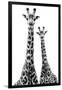 Safari Profile Collection - Two Giraffes White Edition II-Philippe Hugonnard-Framed Photographic Print
