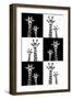 Safari Profile Collection - Two Giraffes-Philippe Hugonnard-Framed Photographic Print