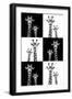 Safari Profile Collection - Two Giraffes-Philippe Hugonnard-Framed Photographic Print