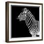 Safari Profile Collection - Zebra Black Edition II-Philippe Hugonnard-Framed Photographic Print