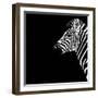 Safari Profile Collection - Zebra Portrait Black Edition III-Philippe Hugonnard-Framed Photographic Print