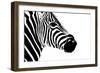 Safari Profile Collection - Zebra Portrait White Edition II-Philippe Hugonnard-Framed Photographic Print