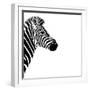 Safari Profile Collection - Zebra Portrait White Edition III-Philippe Hugonnard-Framed Photographic Print