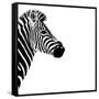 Safari Profile Collection - Zebra Portrait White Edition III-Philippe Hugonnard-Framed Stretched Canvas