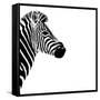 Safari Profile Collection - Zebra Portrait White Edition III-Philippe Hugonnard-Framed Stretched Canvas