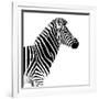 Safari Profile Collection - Zebra White Edition II-Philippe Hugonnard-Framed Photographic Print