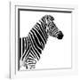 Safari Profile Collection - Zebra White Edition II-Philippe Hugonnard-Framed Photographic Print