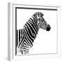 Safari Profile Collection - Zebra White Edition II-Philippe Hugonnard-Framed Photographic Print