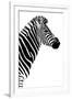 Safari Profile Collection - Zebra White Edition III-Philippe Hugonnard-Framed Premium Photographic Print