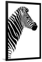 Safari Profile Collection - Zebra White Edition III-Philippe Hugonnard-Framed Photographic Print