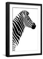 Safari Profile Collection - Zebra White Edition III-Philippe Hugonnard-Framed Photographic Print