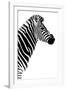 Safari Profile Collection - Zebra White Edition III-Philippe Hugonnard-Framed Photographic Print