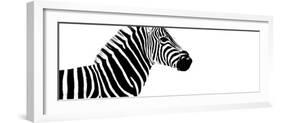 Safari Profile Collection - Zebra White Edition IV-Philippe Hugonnard-Framed Photographic Print