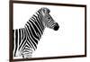 Safari Profile Collection - Zebra White Edition-Philippe Hugonnard-Framed Photographic Print