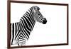 Safari Profile Collection - Zebra White Edition-Philippe Hugonnard-Framed Photographic Print