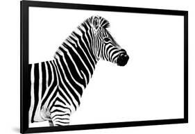 Safari Profile Collection - Zebra White Edition-Philippe Hugonnard-Framed Photographic Print