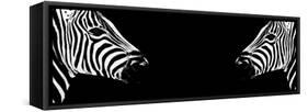 Safari Profile Collection - Zebras Face to Face Black Edition II-Philippe Hugonnard-Framed Stretched Canvas