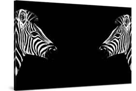 Safari Profile Collection - Zebras Face to Face Black Edition-Philippe Hugonnard-Stretched Canvas