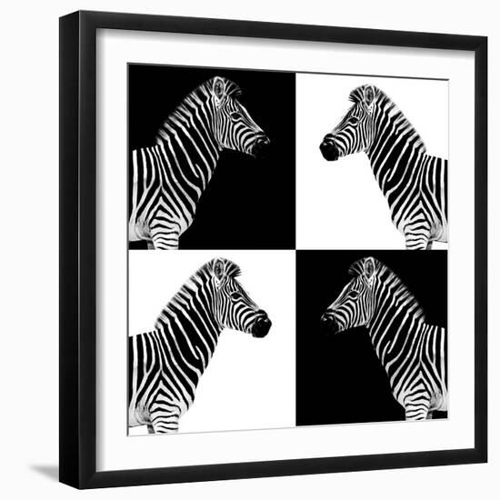 Safari Profile Collection - Zebras II-Philippe Hugonnard-Framed Photographic Print