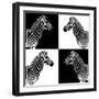 Safari Profile Collection - Zebras II-Philippe Hugonnard-Framed Photographic Print