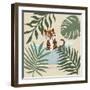 Safari Tiger Bath-Natalie Carpentieri-Framed Art Print