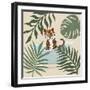 Safari Tiger Bath-Natalie Carpentieri-Framed Art Print