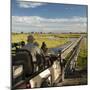 Safari Vehicle Crossing Bridge-Michele Westmorland-Mounted Photographic Print