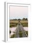 Safari Vehicle Crossing Bridge-Michele Westmorland-Framed Photographic Print